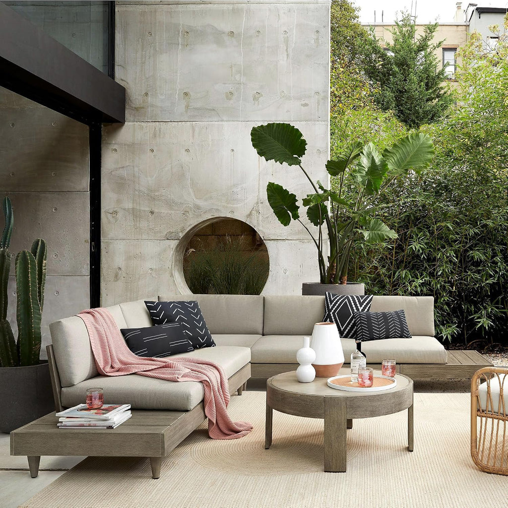 Outdoor Waterproof Throw Pillow Covers Set of 2 Boho Geometric Pillows Cover