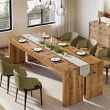 78.7-Inch Solid Wood Dining Table, Farmhouse Kitchen Table for 6-8 People, Wooden Dinner Table for Kitchen, Dining