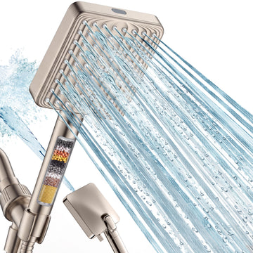 Filtered Handheld Shower Head for Hard Water, High Pressure 7 Modes