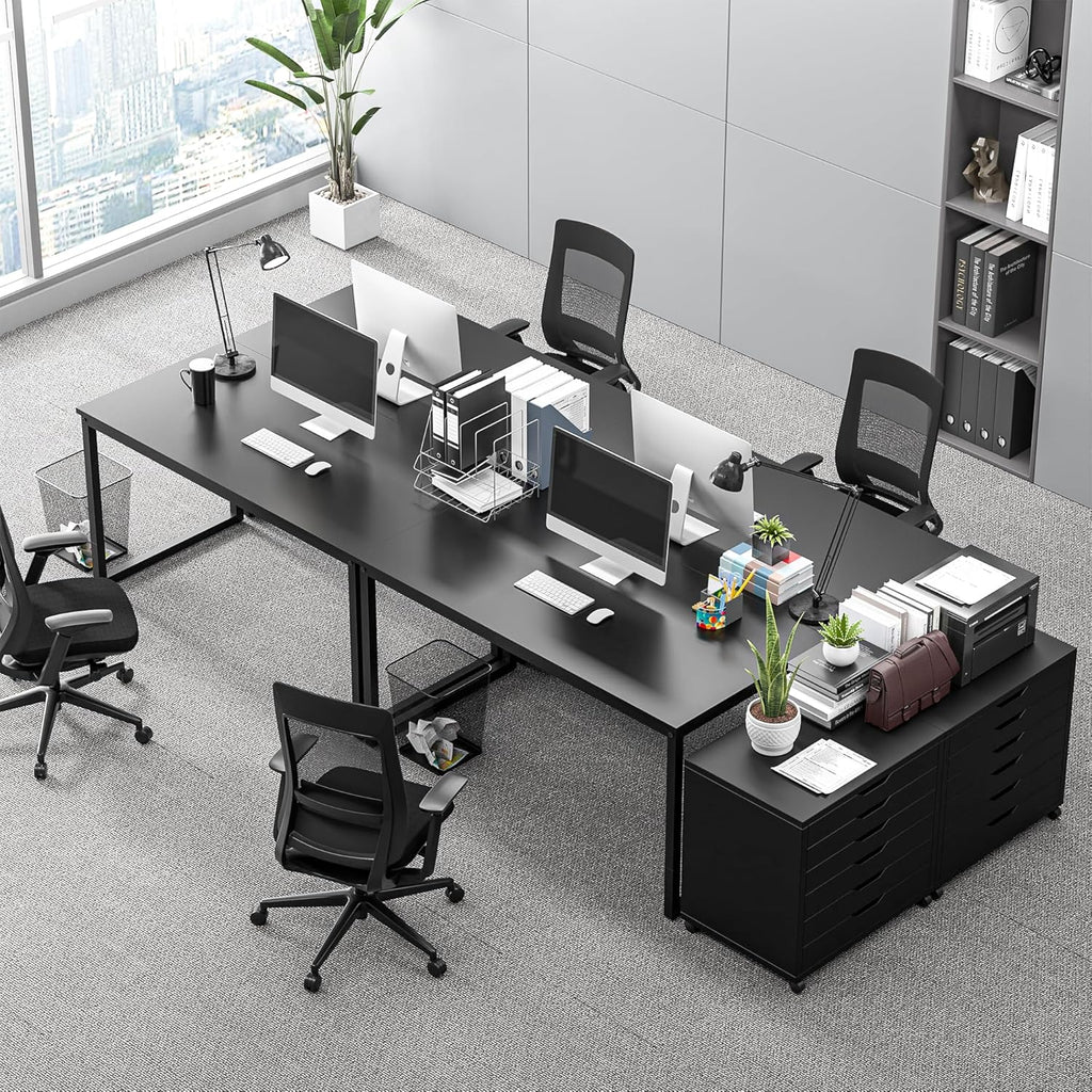 Computer Desk 47" Modern Sturdy Office Desk Computer Table PC Laptop Study Writing Desk, Black