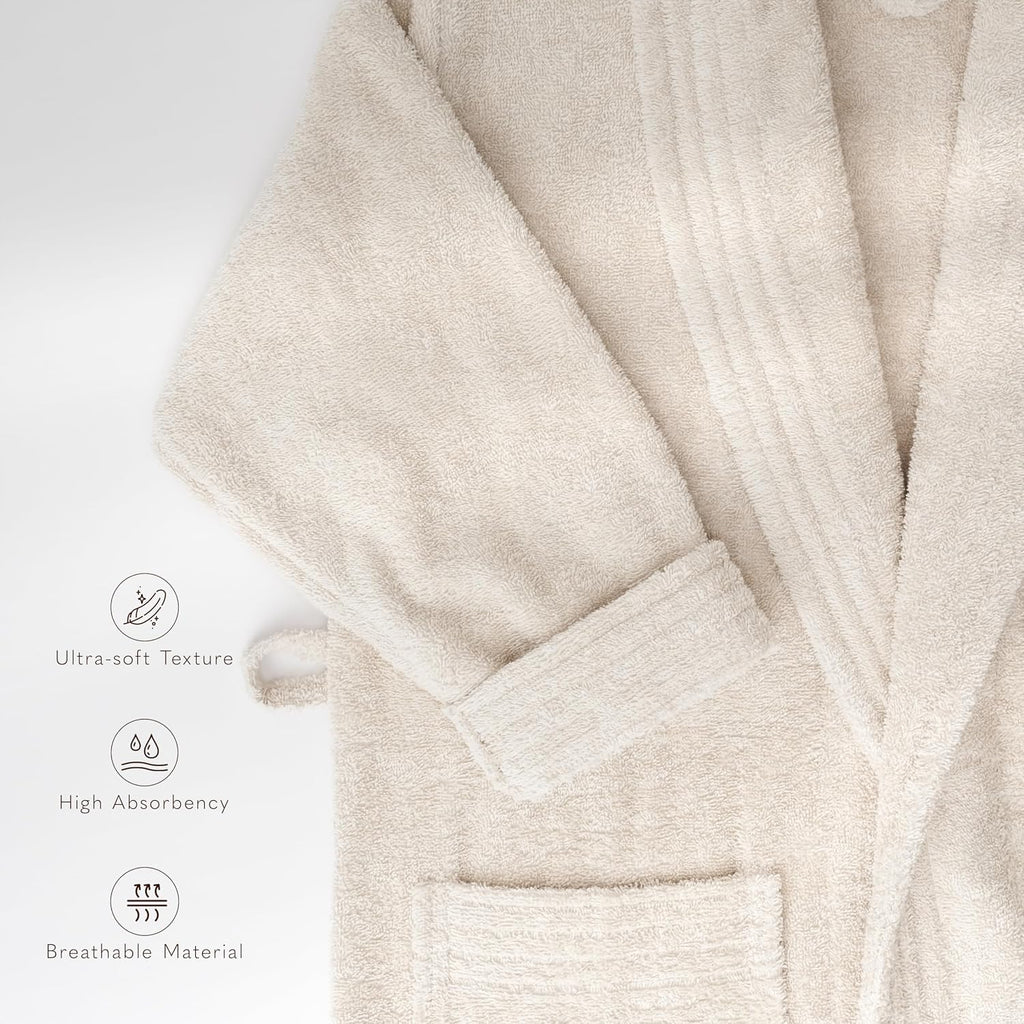 Women's 100% Cotton Terry Bathrobe - Soft, Absorbent, Quick Dry Turkish Robes for Women Quality Housecoat