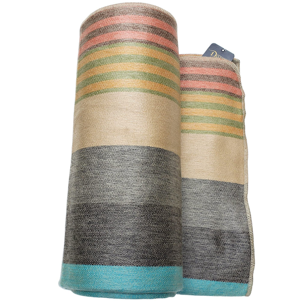 Alpaca Wool Throw Blanket | Super Soft, Lightweight, Breathable and Hypoallergenic | Non-Itchy or Scratchy (Green