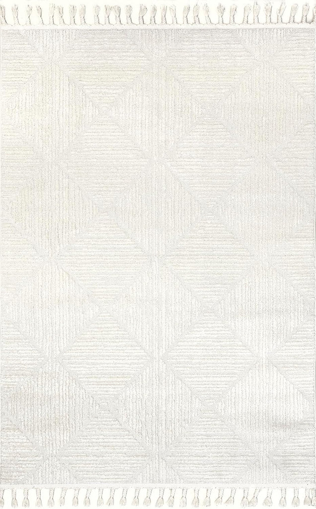 Kerry Cream, 12' x 15', Geometric, Soft and Cozy, High Traffic, Stain Resistant, Easy Clean, Durable Area Rug