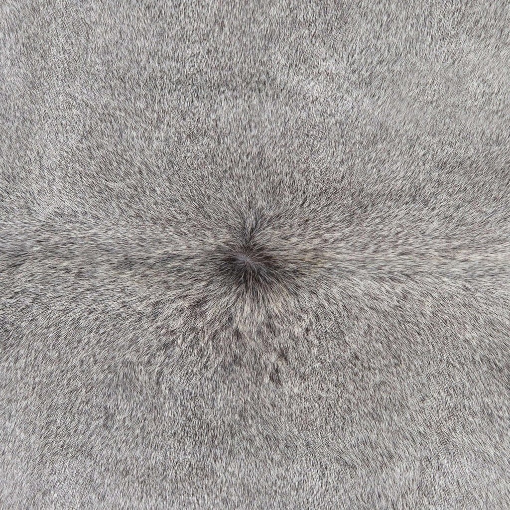 100% Genuine Brazilian Cowhide Rug - Grey - Luxury Cowskin Leather Area Rug Décor 7 x 6 feet