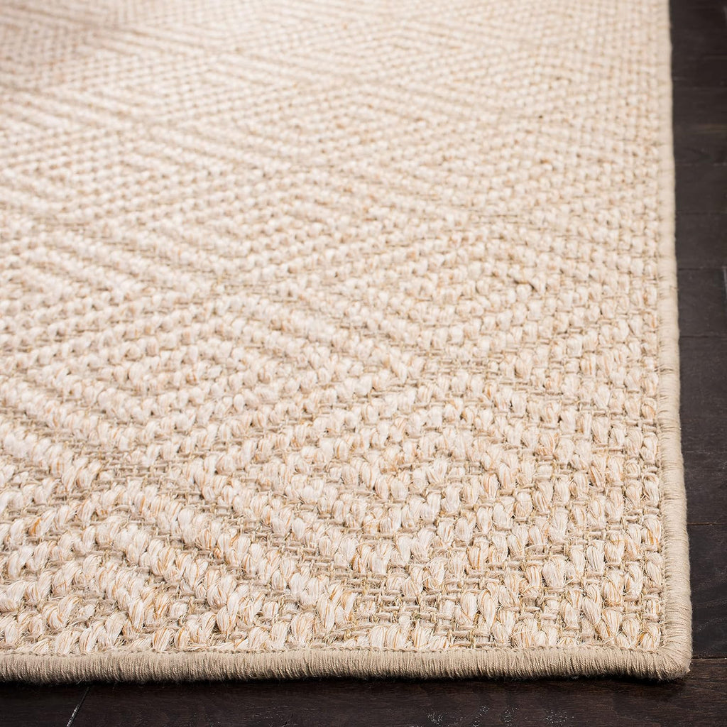 Palm Beach Collection Area Rug - 6' x 9', Beige & Beige, Sisal Design, Non-Shedding & Easy Care, Ideal for High