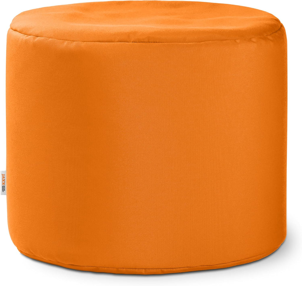 Spring Outdoor Ottoman/Side Table, Premium Sunbrella, Tangerine