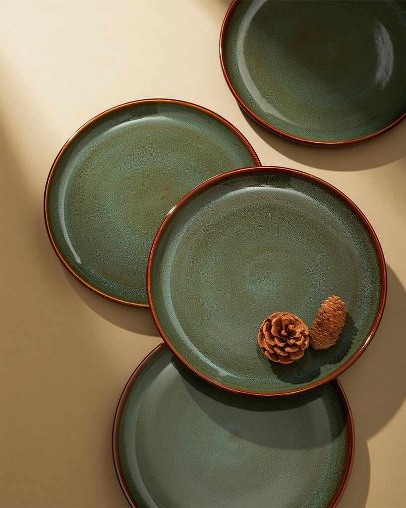 Stoneware Dinnerware Sets, Ceramic Plates and Bowls Set, Microwave & Dishwasher Safe Kitchen Dishes
