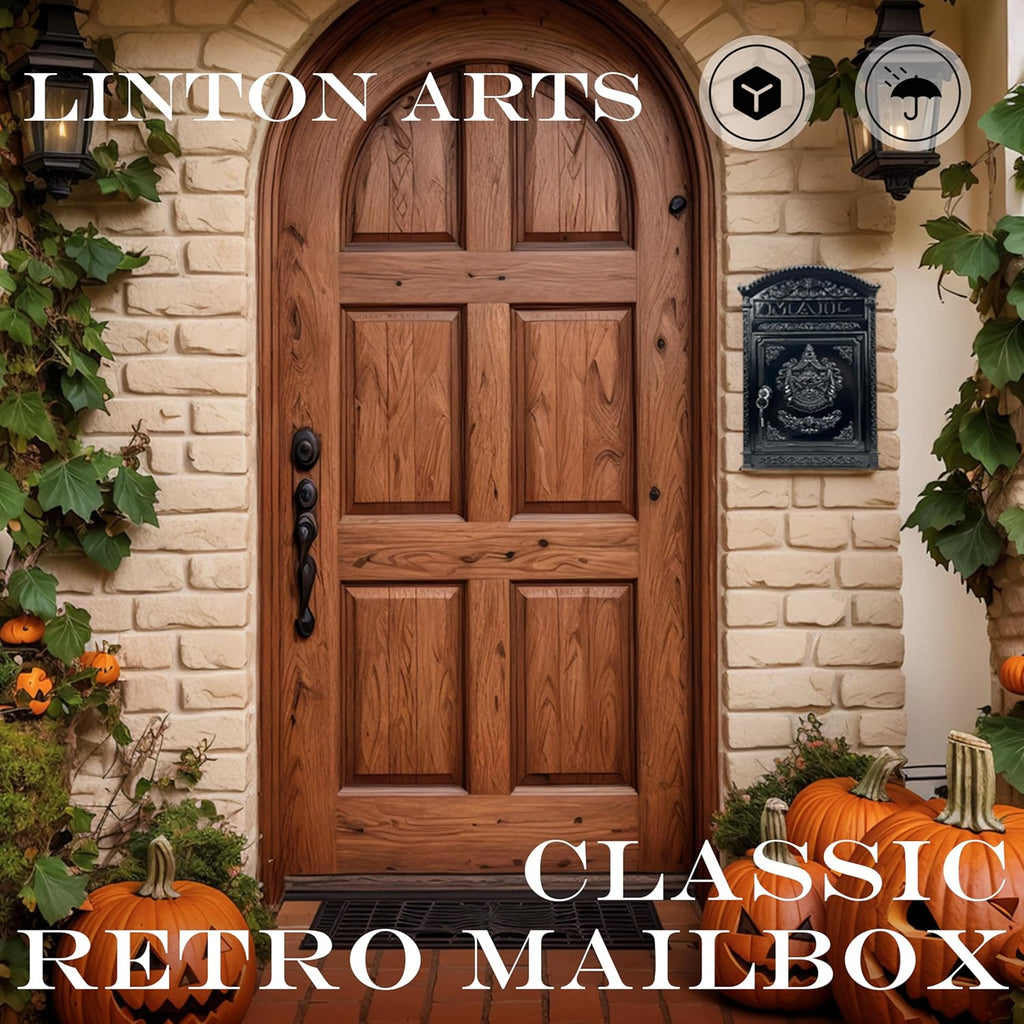 Vintage Mailboxes - Large Lockable Outdoor Mailbox, Weatherproof Metal Mail Box House