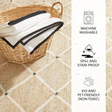Dash and Albert Kali, Natural, 2' x 3', Diamond, Soft and Cozy, High Traffic, Lightweight, Anti-Slip