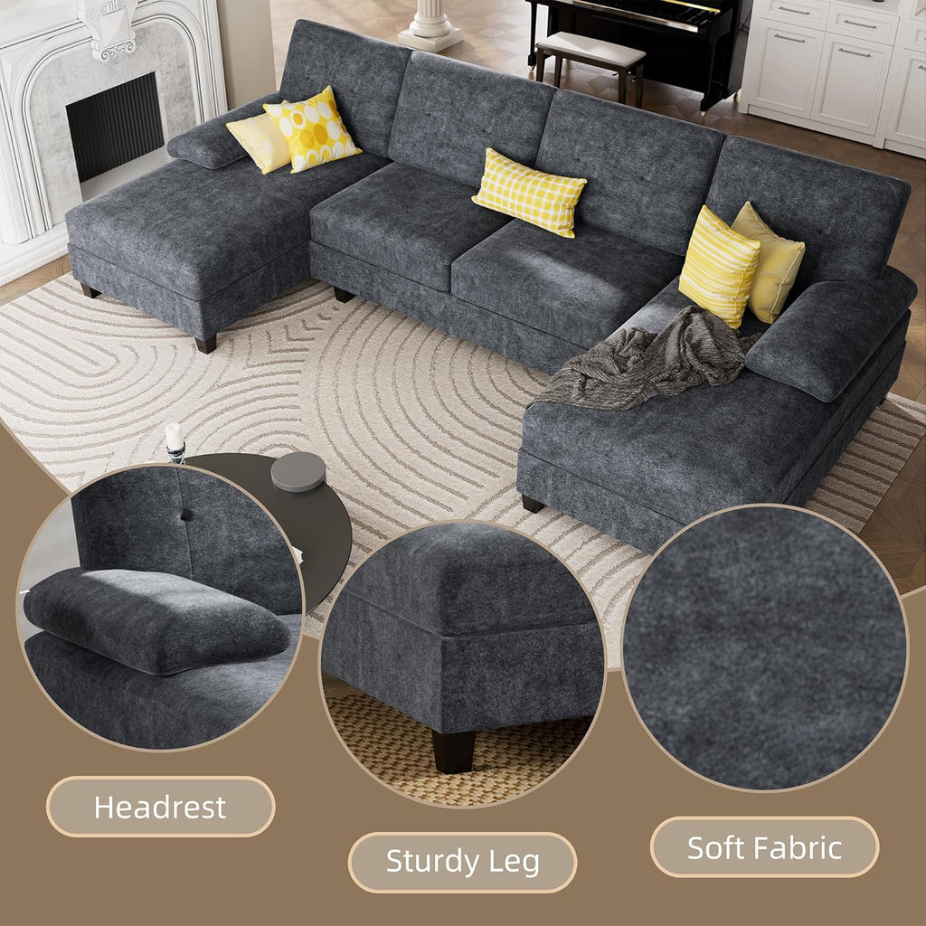 U-Shaped Sectional Couches for Living Room