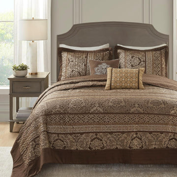 Reversible Quilted Bedspread Set, Solid Reverse Summer Breathable, Lightweight All Season Bedding Layer