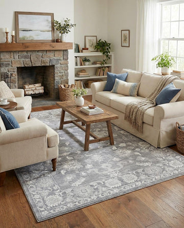Boston Collection Rug - Gray Low-Pile Rug Perfect for Living Rooms, Large Dining Rooms, Open Floorplans