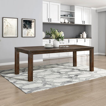 79" Dining Table for 8, Modern Rectangular Dining Room Table, Solid Acacia Wood Dining Table, Modern Wood Table with