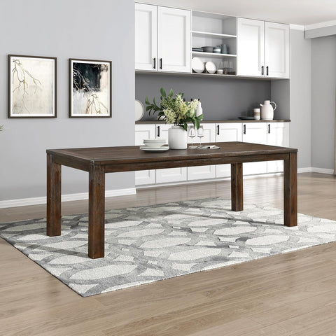 79" Dining Table for 8, Modern Rectangular Dining Room Table, Solid Acacia Wood Dining Table, Modern Wood Table with