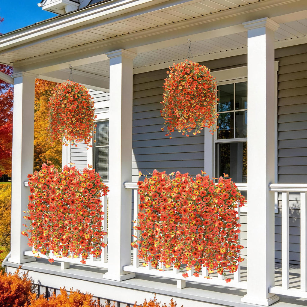 Artificial Fake Fall Flowers Plants for Outdoors Mums Home Decor