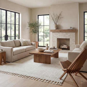 Kerry Cream Geometric Power Loomed Area Rug, 12' x 15'