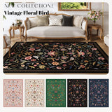 Vintage Medallion Floral 3x5 Washable Rug, Soft Low Pile Area Rug, Non-Slip Carpet