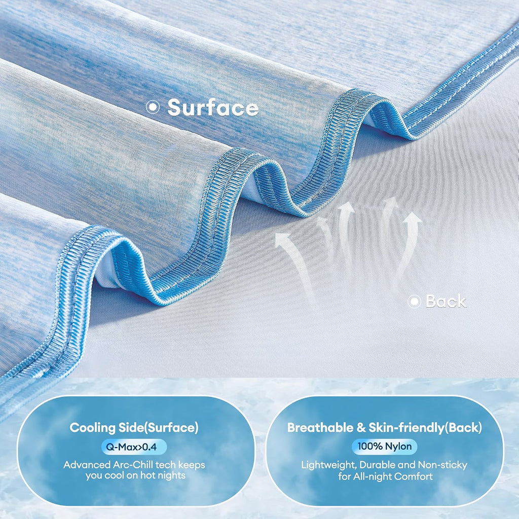 Cooling Blanket for Hot Sleepers Throw XL Size 50''×70'', Summer Blanket Thin Lightweight Breathable, Absorbs Sweat