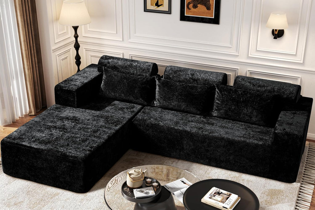 Modular Sectional Couches for Living Room,105" Cloud Couch with L-Shape Chaise,Comfy Sofa Living Room Couch