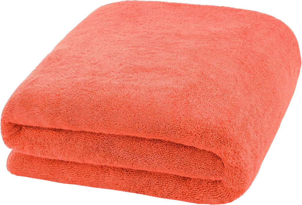 100% Cotton Oversized 40x80 Bath Sheet, Turkish Bath Towels Extra Large, Coral Bath Sheet