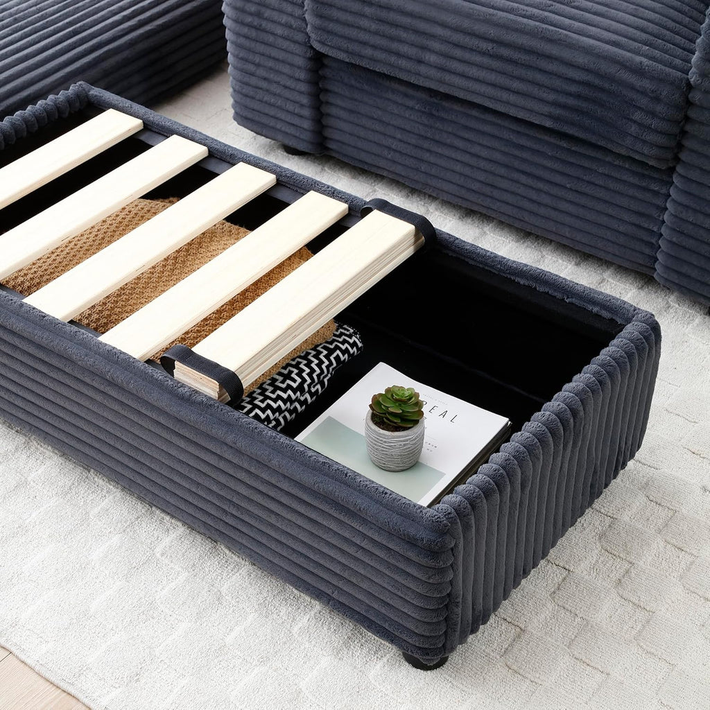 Luxe Oversized Lounge Chair and Ottoman — Grey