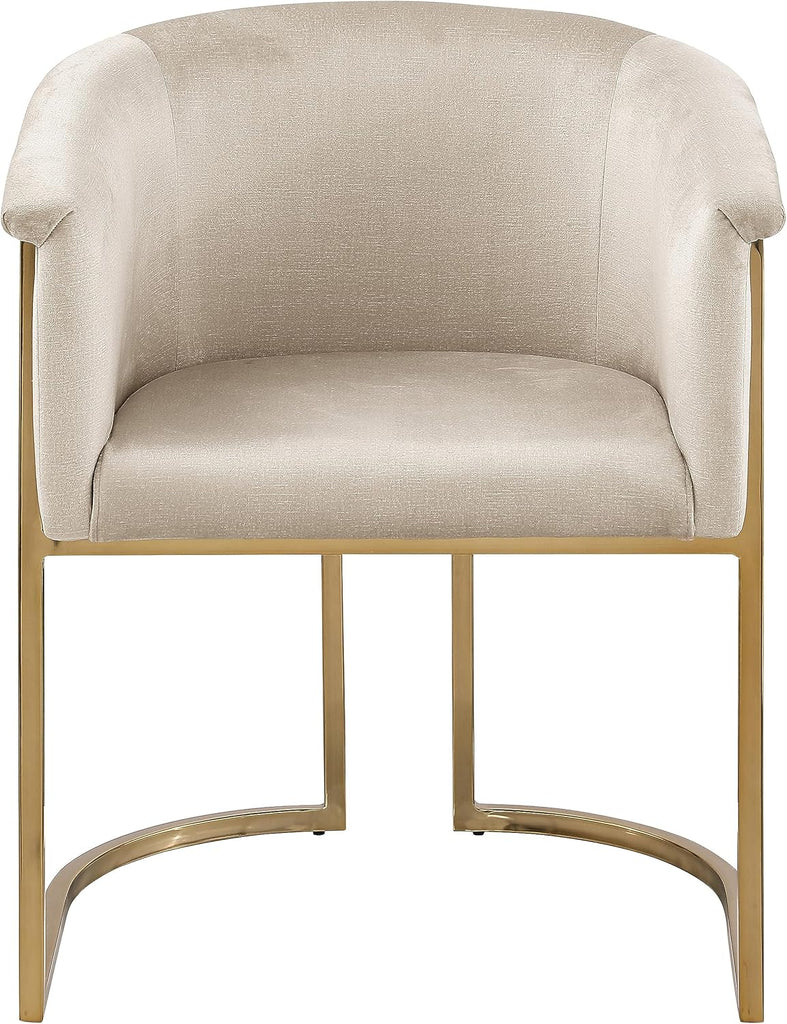 Meridian Furniture 758Cream-C Tierra Collection Modern | Contemporary Upholstered Dining Chair with Luxurious Cream