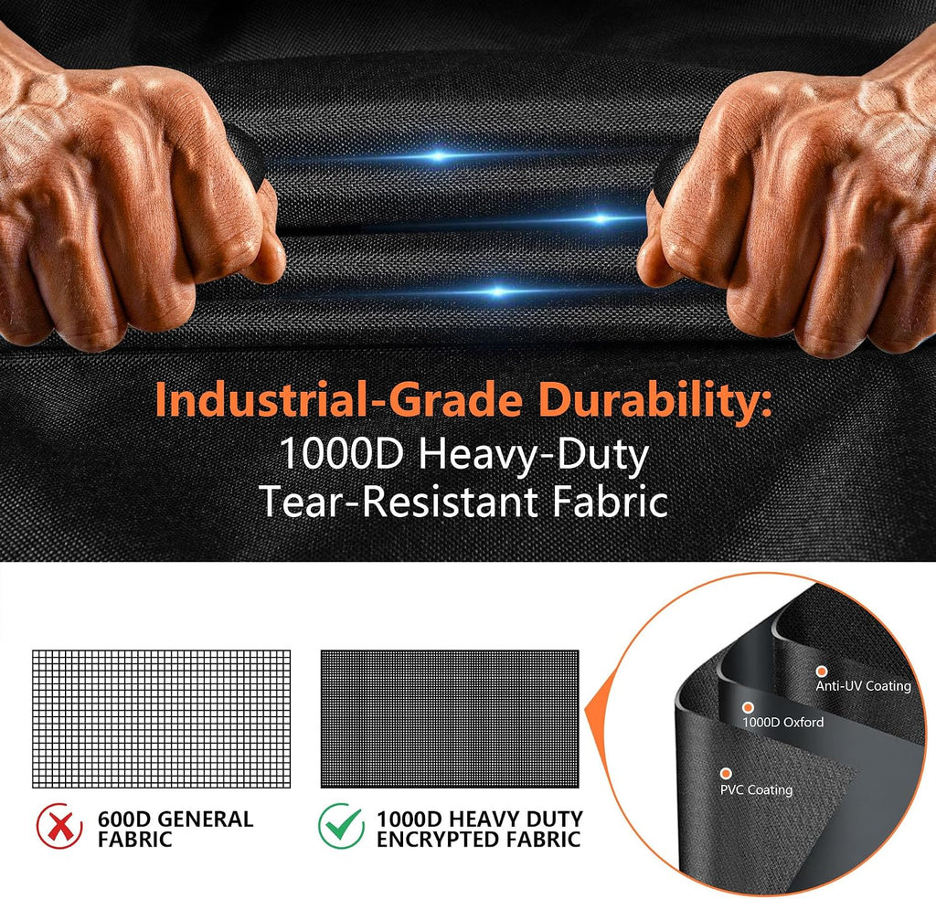 [Upgraded 1000D Heavy Duty Fabric] 55 inch Grill Cover Grill