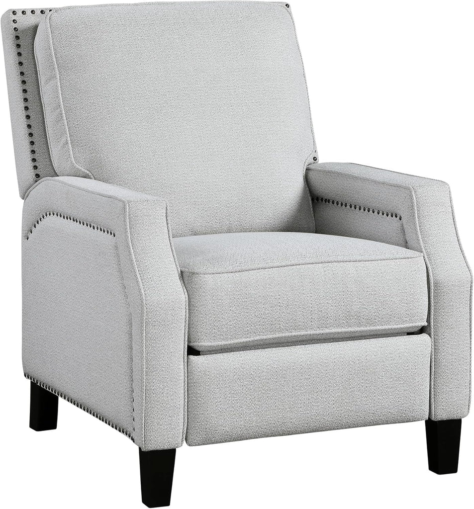 Push Back Recliner Chair, Reclining Sofa Armchair, Modern Recliner Sofa Chair with Footrest, Chenille Fabric Recliner