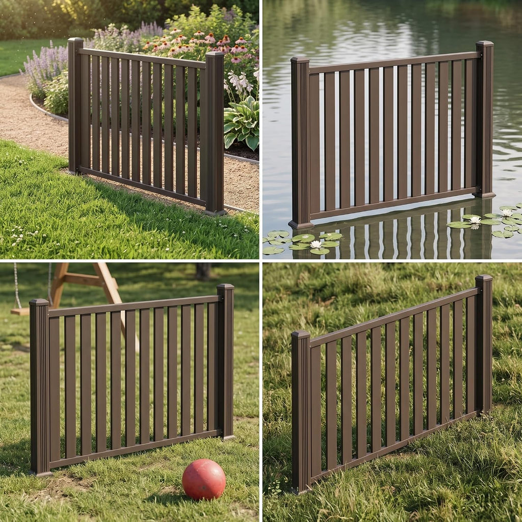 Metal Fence Panels, Aluminum Alloy Customizable Fence Panels for Courtyard Boundaries, 20 * 80