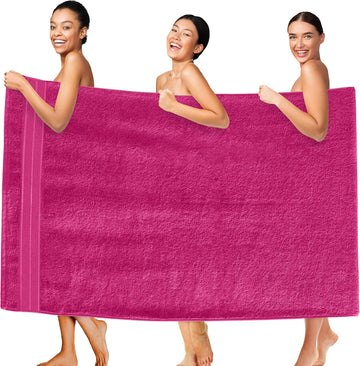 Three Line Popcorn Extra Large Luxury Bath Towel - 40" x 80" inch, Premium Hotel Spa Quality 1 Piece Oversized Bath