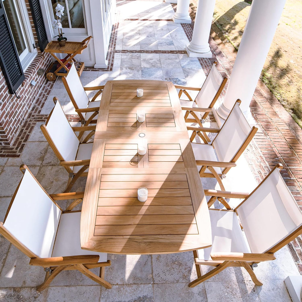 Florida Teak Sling Chair, Gray