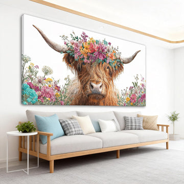 Large Canvas Wall Art Decor Canvas Art Wall Decor Highland Cow Wall Art Prints Wall Art Pictures Vintage Wall Art