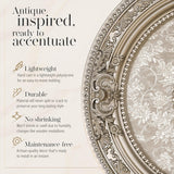 Petite Round Chandelier Ceiling Medallion or Fan Medallion, 24 Inches, Champagne
