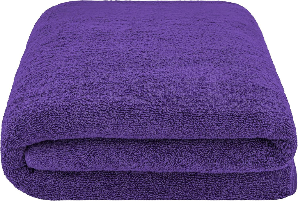 100% Cotton 40x80 Oversized Bath Sheet, Extra Large Turkish Bath Towels , Purple Bathsheet