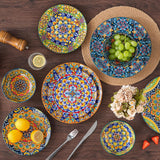 12 Pieces Dinnerware Sets, Plates and Bowls Set, Porcelain Dishes Set for 4, Microwave and Dishwasher Safe