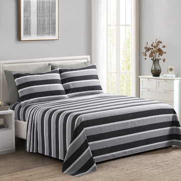 Ultra Soft Silky Deep Pocket Rich Printed Bedding Rayon Derived from Bamboo All Season 6 Pieces Sheet Set with 4