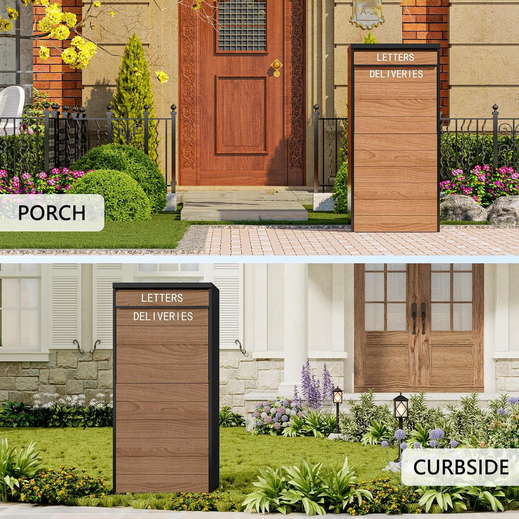 Package Delivery Boxes 41.54"x19.69"x15.75" Cold-Rolled Steel Delivery Box for Packages & Mails