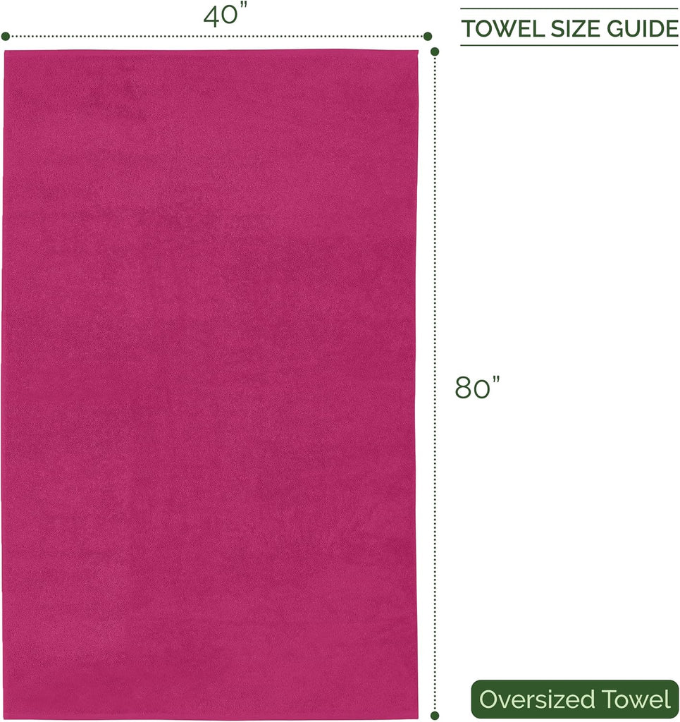 Three Line Popcorn Extra Large Luxury Bath Towel - 40" x 80" inch, Premium Hotel Spa Quality 1 Piece Oversized Bath
