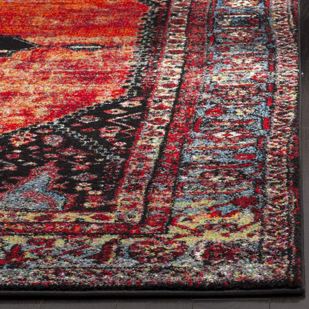 Vintage Hamadan Area Rug - 9' x 12', Orange & Multi, Oriental Traditional Persian Design, Non-Shedding & Easy Care