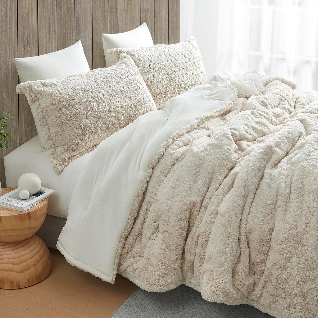 Rare White Bison Coma Inducer Queen Oversized Comforter Set - Tundra White | Experience Coma Worthy Sleep with Cozy