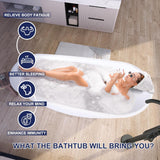 59" Acrylic Free Standing Tub, Stand Alone Tub, Freestanding Bathtub, Soaking Bathtub, cUPC Certified, CM(Glossy White)
