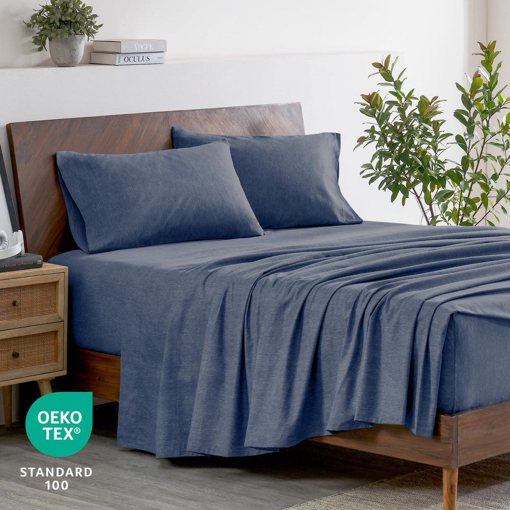 Flannel Sheet Set Prints (Queen, Heather Indigo)