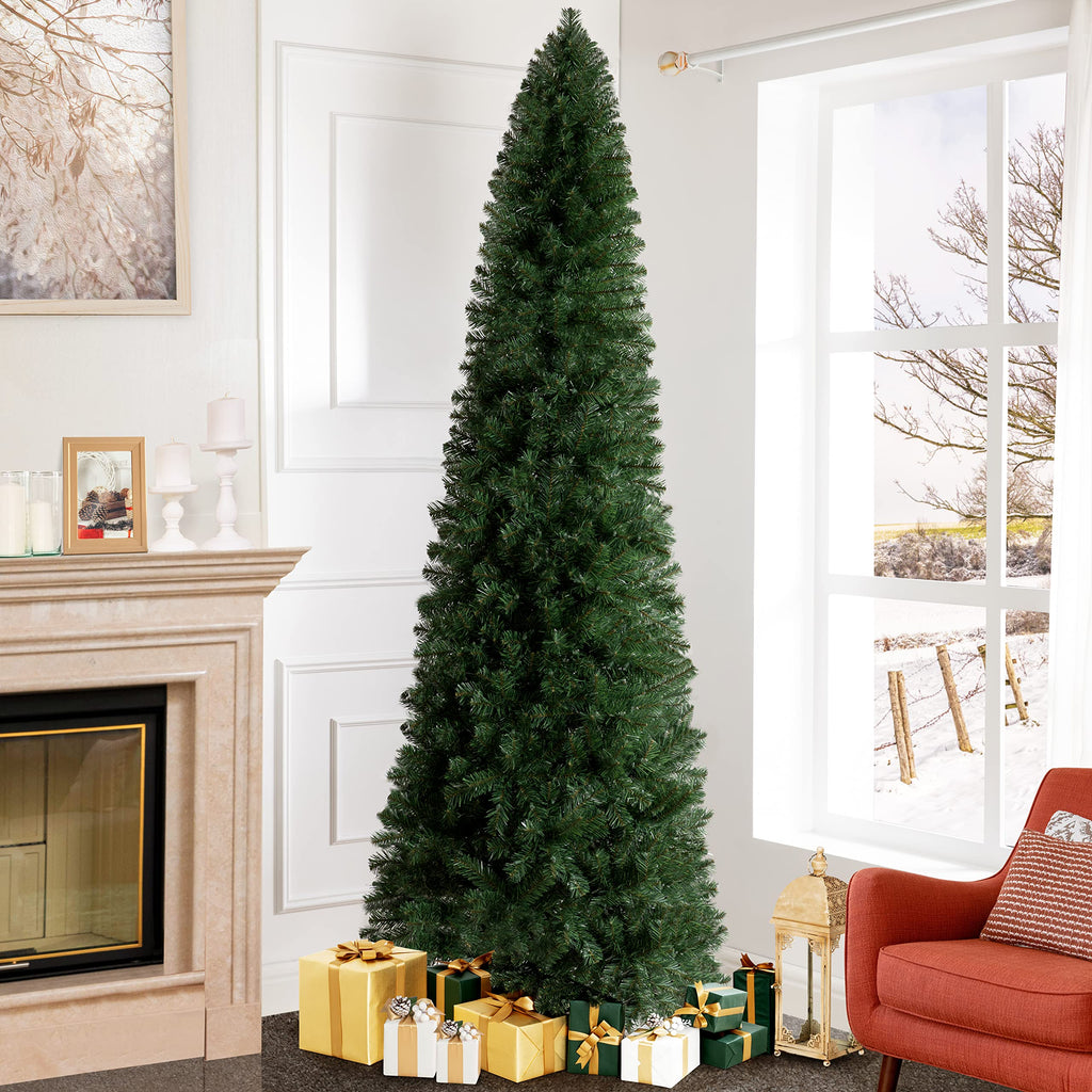 7.5ft Pre-Lit Slim Pencil Christmas Tree