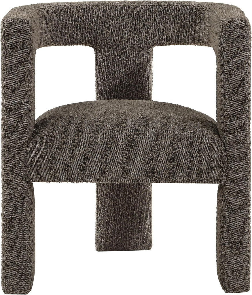 Furnishings - Petra - Boucle Upholstered Accent Chair Curved Arms and Cushioned Seat - Contemporary Style