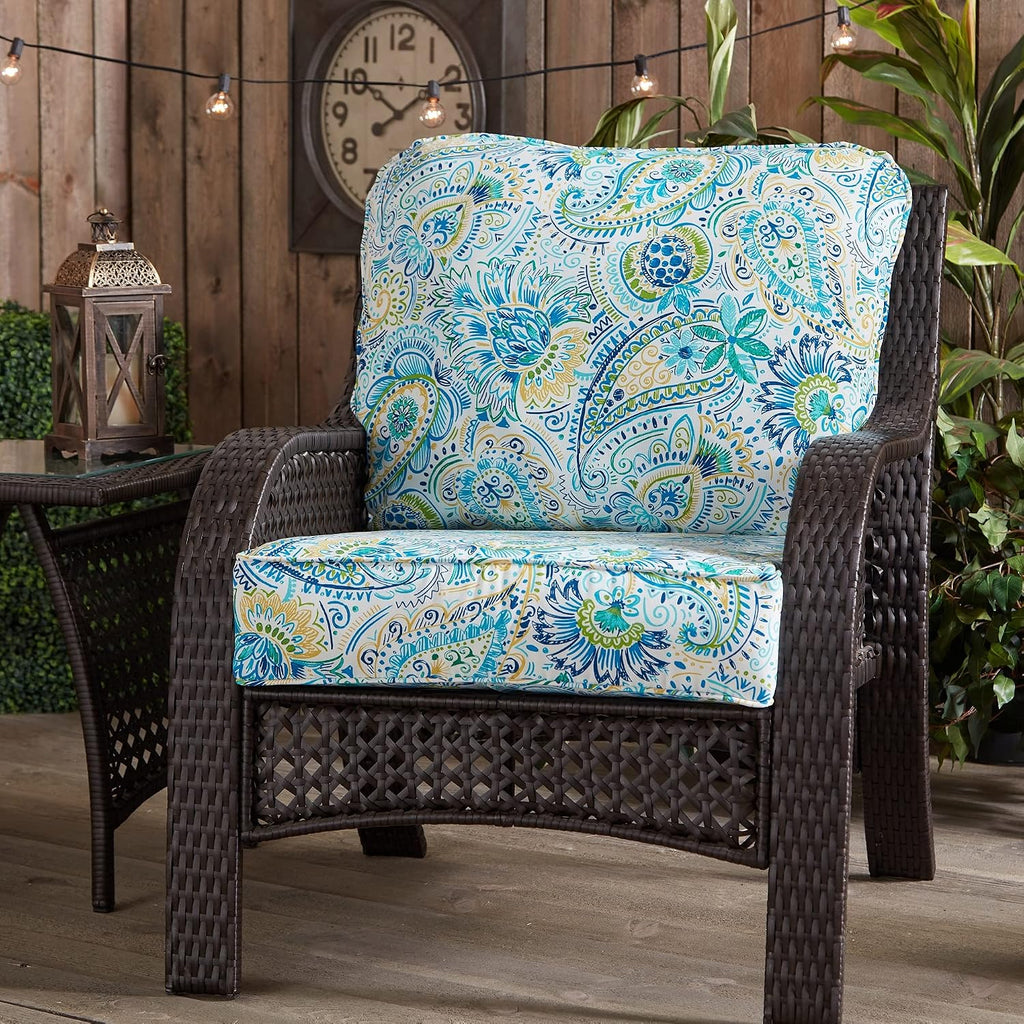 Baltic Paisley 2-Piece Outdoor Deep Seat Cushion Set