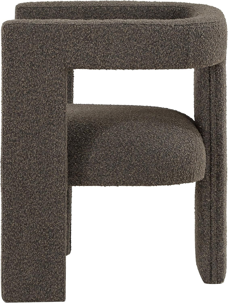 Furnishings - Petra - Boucle Upholstered Accent Chair Curved Arms and Cushioned Seat - Contemporary Style