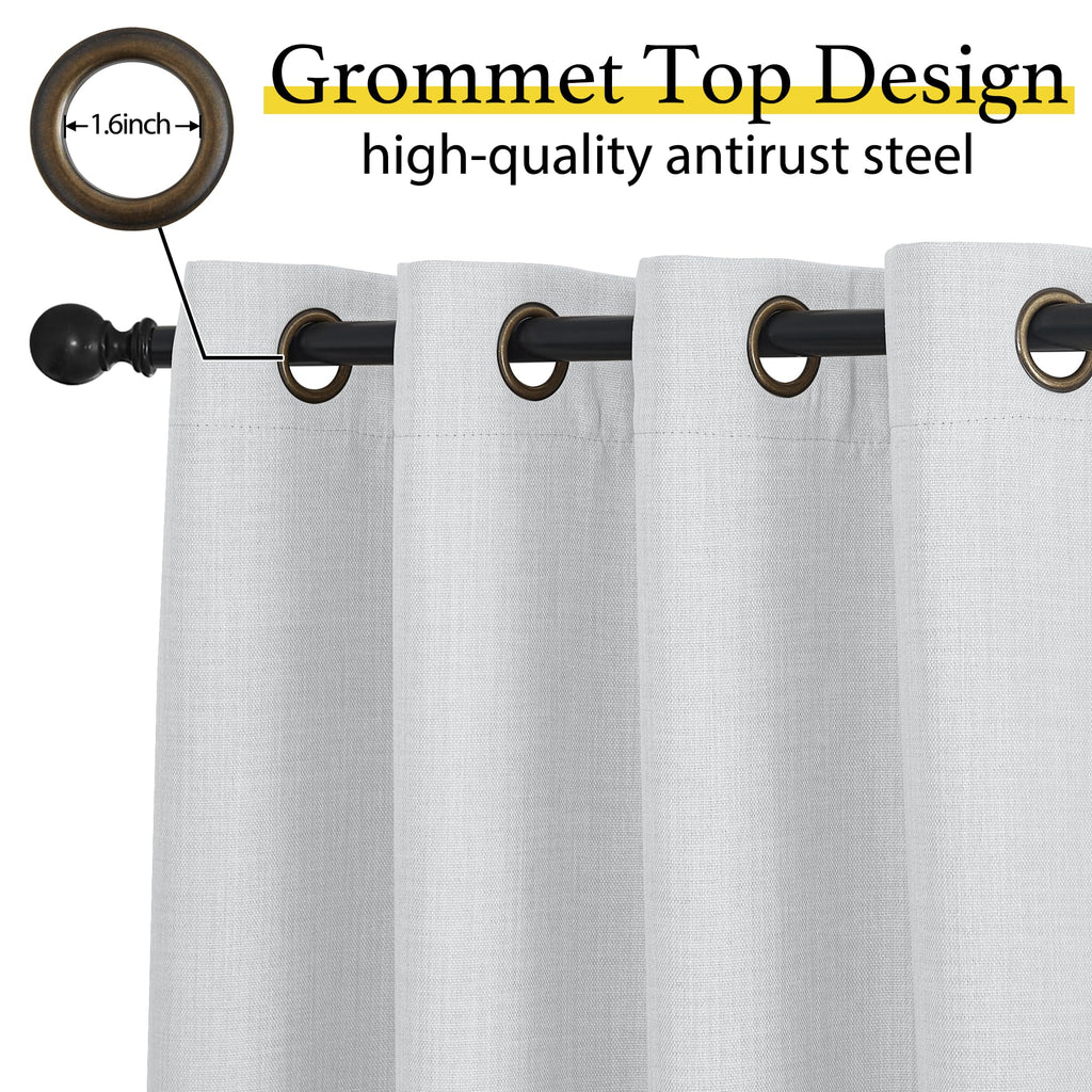 Faux Linen Curtain Valances Over Sink, Farmhouse Light Filtering Privacy Window Covering, Short Curtains for