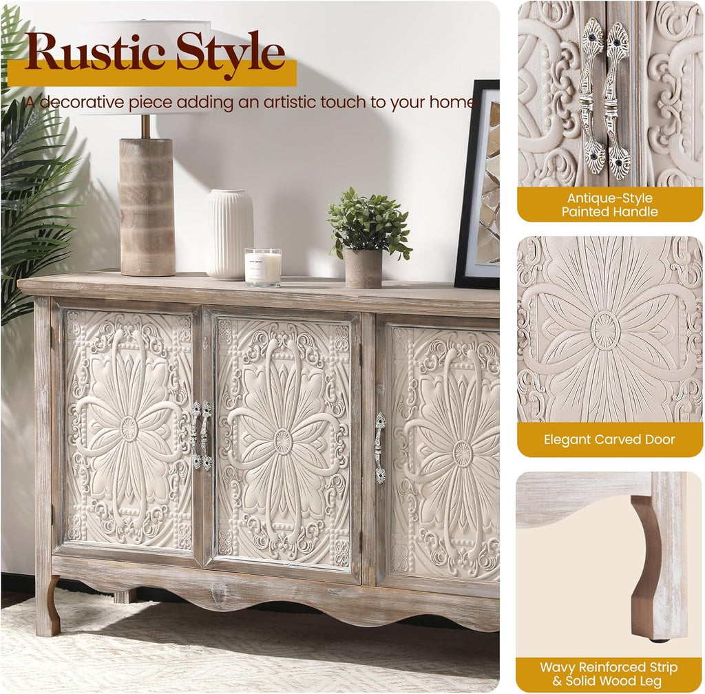 Farmhouse Sideboard Buffet Cabinet with Storage