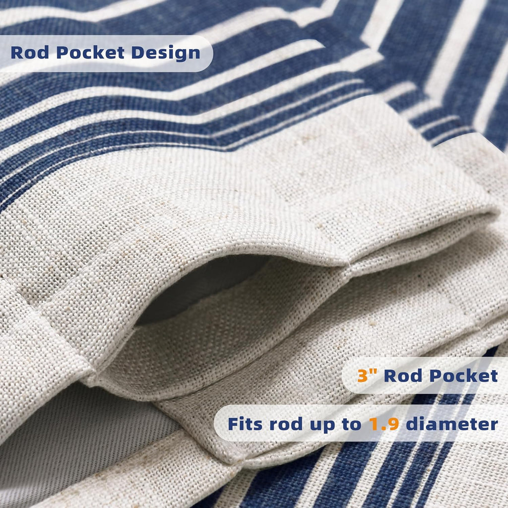 Chris Linen Lined Valance Double Layer Thermal Insulated Room Darkening Blackout Window Valances 3 Inch Rod Pocket