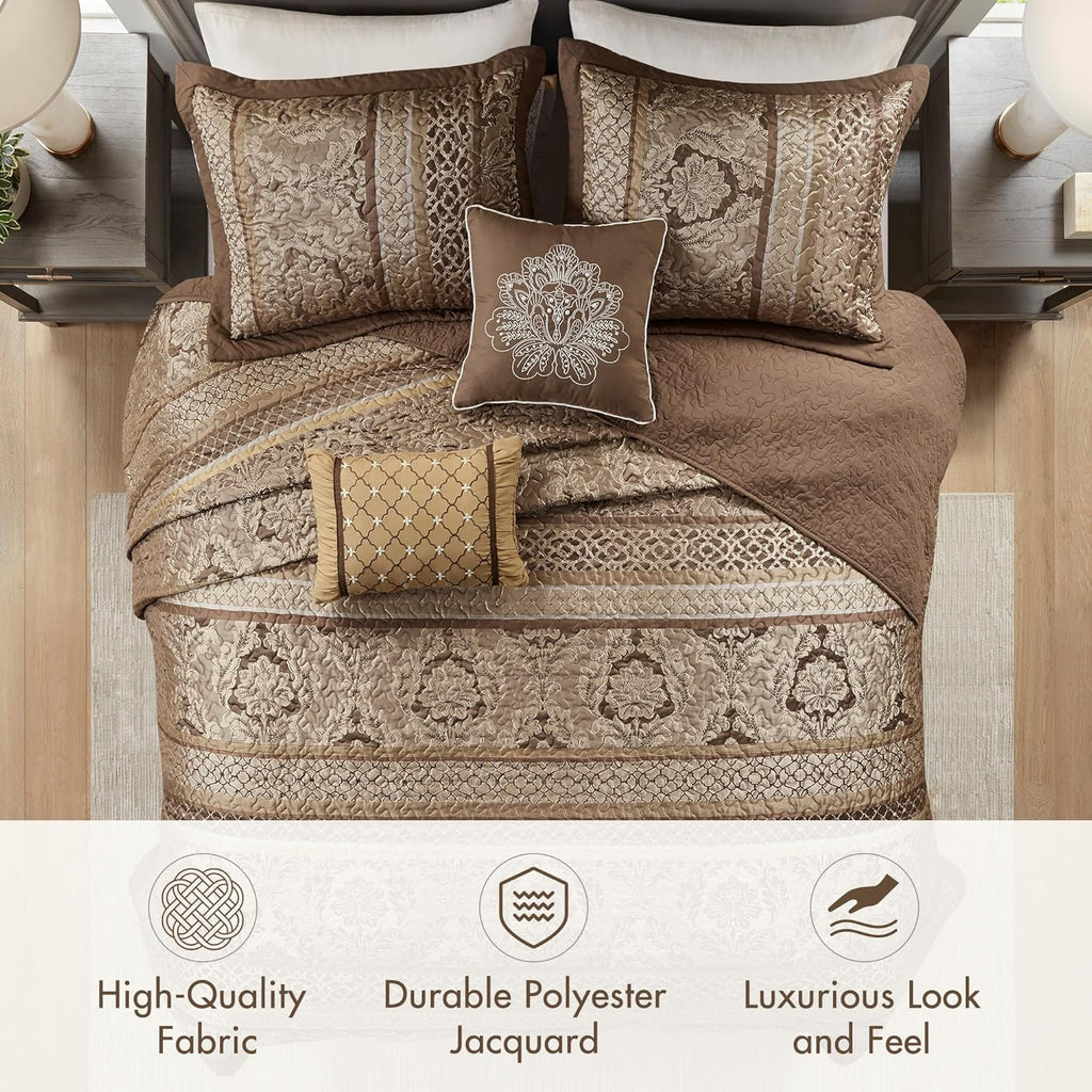 Reversible Quilted Bedspread Set, Solid Reverse Summer Breathable, Lightweight All Season Bedding Layer